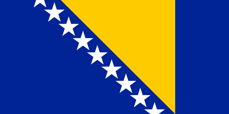 Bandeira de Bósnia e Herzegovina